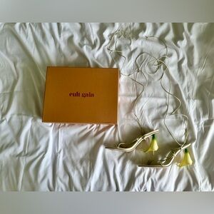 Cult Gaia Flower Heel Strappy Sandals